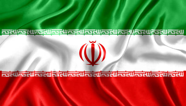istock Flag of Iran silk. 1293202727