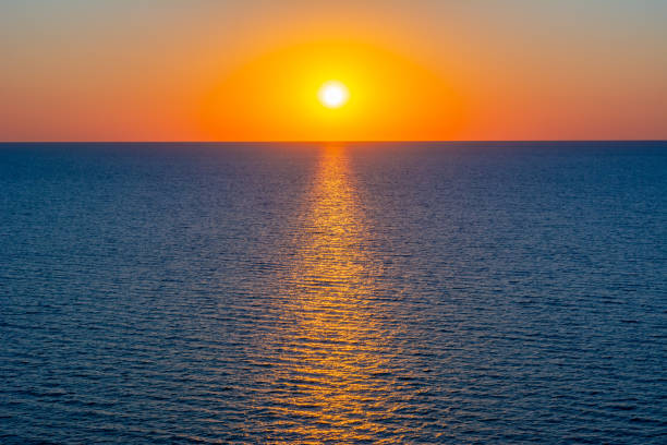 Sunset at Mediterranean sea, Sicily island, Italy