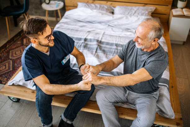istock Helping hand to an old man 1293212293