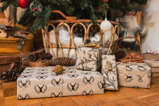 istock Christmas gifts at home 1293213264