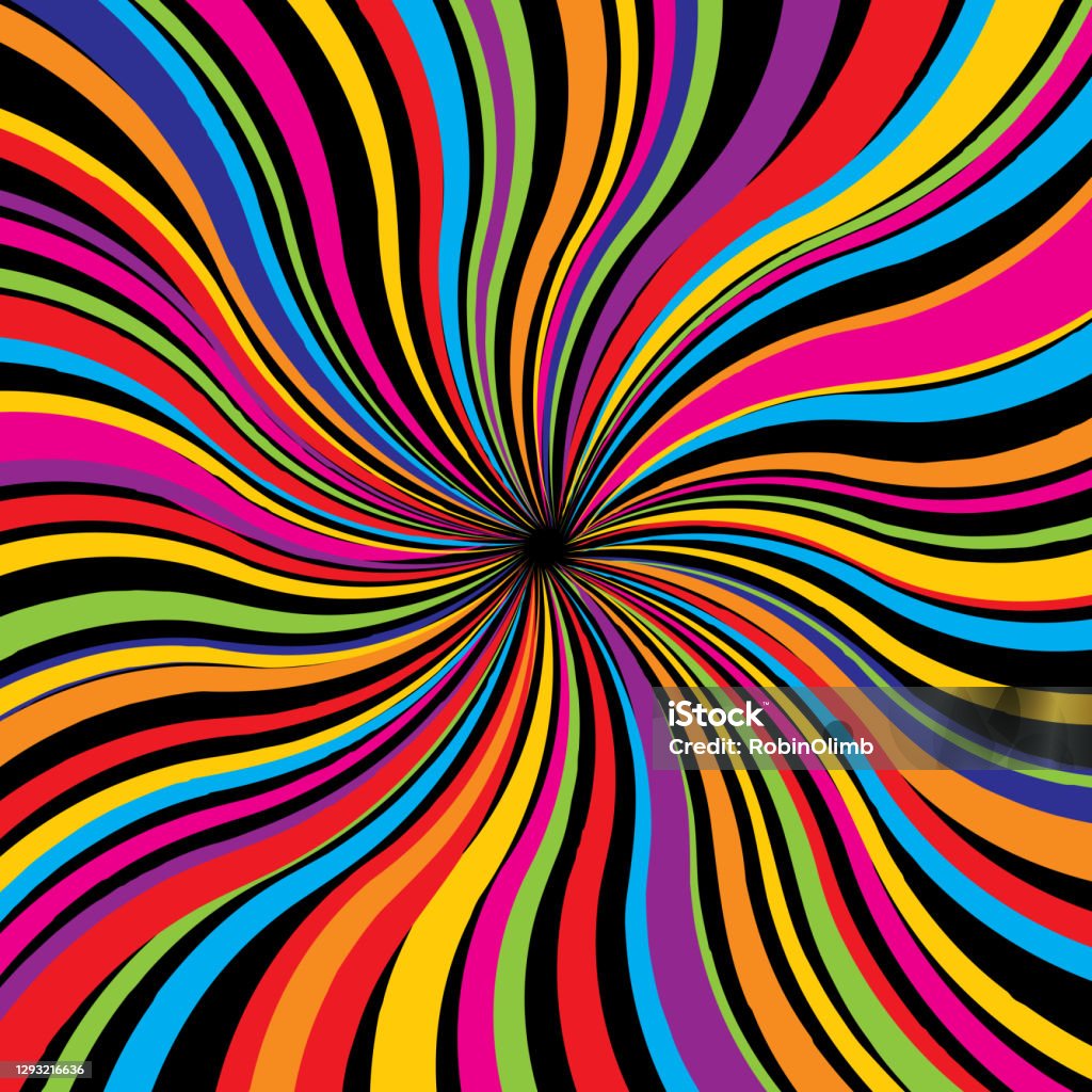Psychedelic Twist Square Background Stock Illustration - Download ...