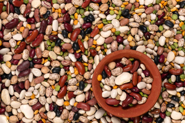 istock Mixed Legumes Peas and Beans Background and Texture 1293216960