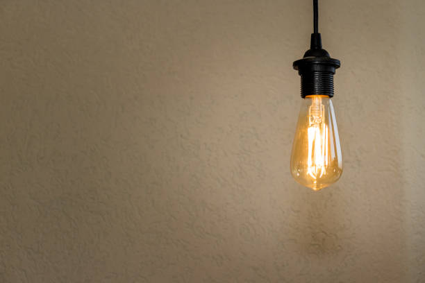 istock Decorative antique light bulb in a local restaurant 1293218486