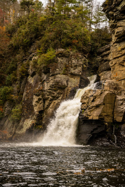 istock Linville Falls Tumbles Through Rock Wall 1293220428