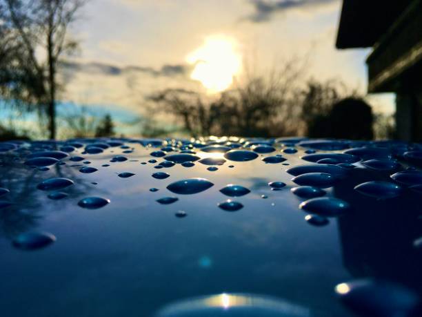 istock Water drops on a car roof 1293222256