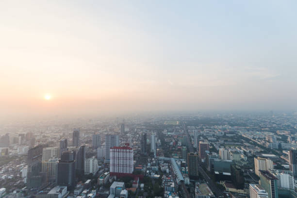 istock Bangkok city building metropolis with sunset 1293236080