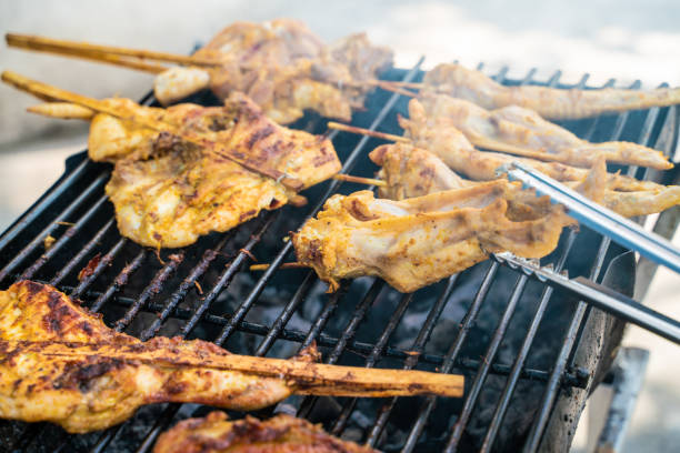 istock Chicken breast grilled with smoke 1293240893
