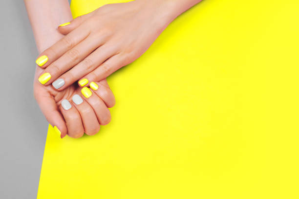 istock Manicure in main colors of 2021 year 1293240981