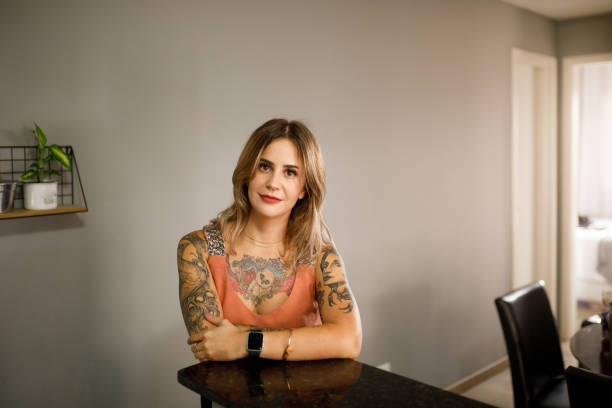 istock Woman leaning on the countertop 1293247229