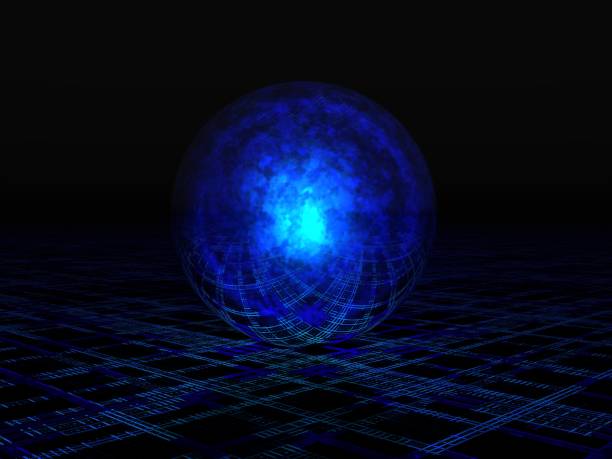 istock Fantastic landscape of Sphere and Circuit board 1293247953