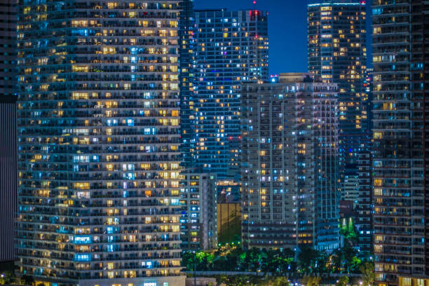 istock Tokyo night view seen from the Toyosu 1293250439