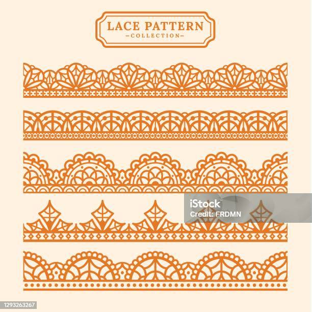 Lace Shaping Pattern Lace Pattern Stock Illustration - Download Image Now - Border - Frame ...