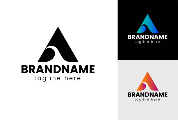 A Logo set A Logo set. Corporate identity design . you can use this logo template to create your own company logo. letter a stock illustrations