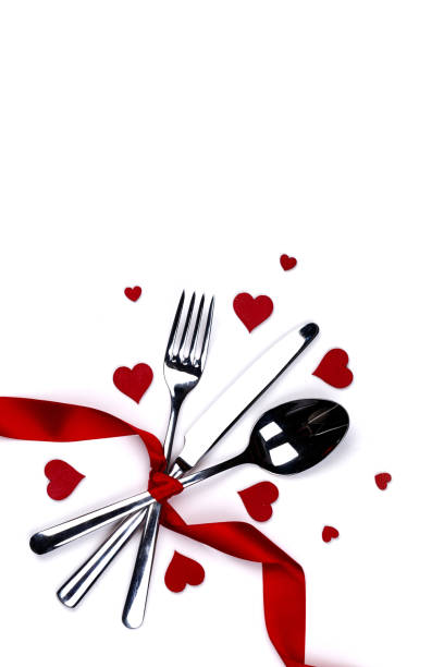 istock Cutlery set and hearts 1293274107