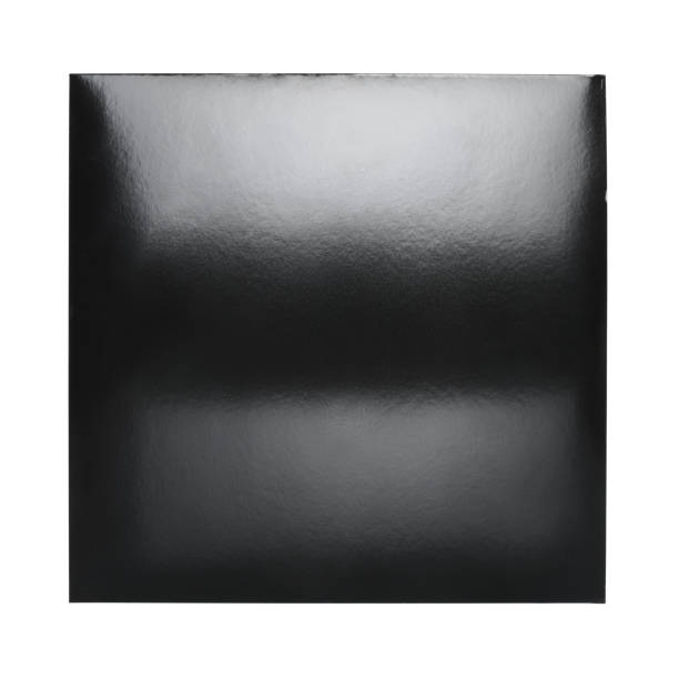 istock Black paper cover for vinyl LP record isolated on white. 1293274524