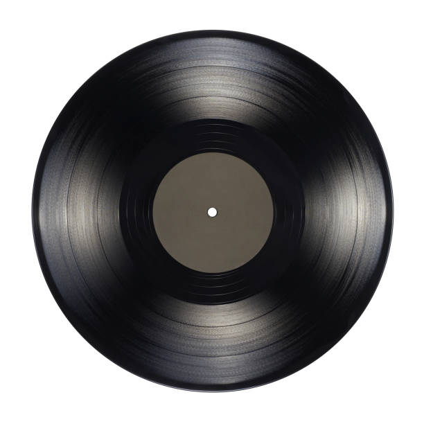 istock 12-inch vinyl record with blank black label isolated. 1293275187