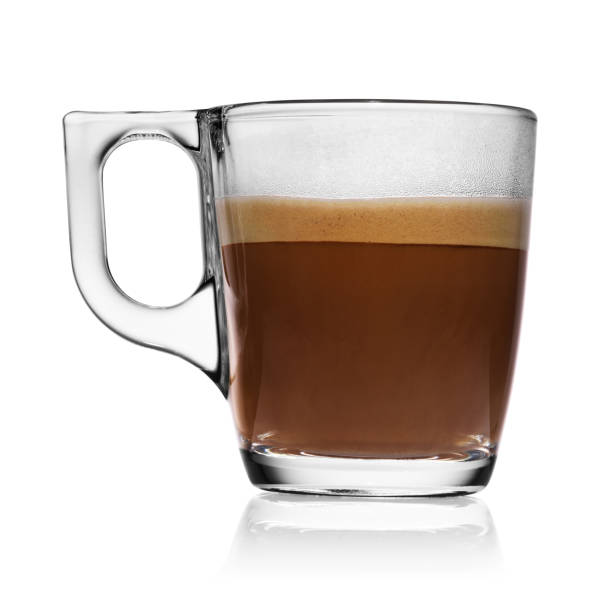 istock Mug of espresso coffee with milk isolated 1293283674