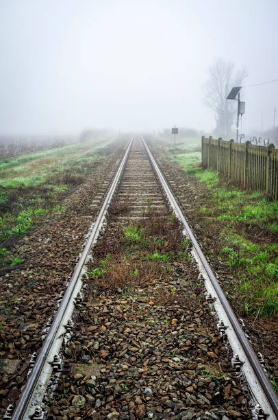 istock Railroad winter view. Color 1293284777