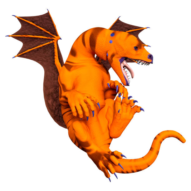 istock 3D illustration fantasy dragon on white 1293286270
