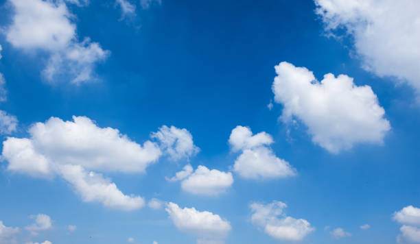 istock White clouds on a clear blue sky in summer. 1293286288