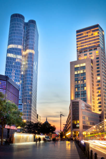 Breitscheidplatz Breitscheidplatz in the blue hour kaiser wilhelm memorial church stock pictures, royalty-free photos & images