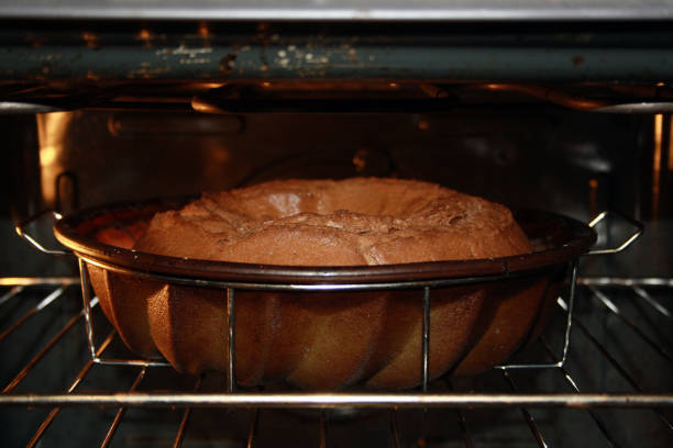istock Reciepe sequence of sponge cake baking preparation. 1293288589