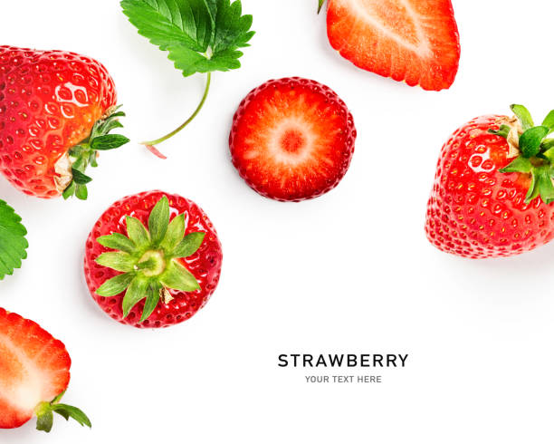 istock Strawberry fruits creative composition 1293289353