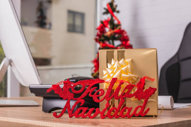 istock christmas decoration in the office or desk 1293289468