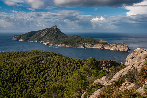 Uninhabited island Dragonera on the west coast of Mallorca, Spain. November 2014