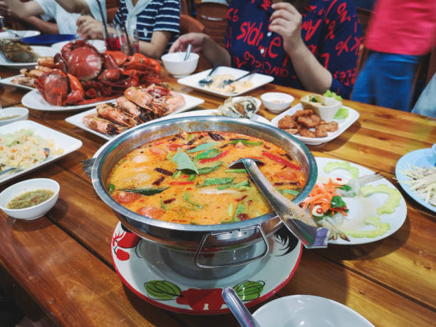 istock Seafood at dinner in the table 1293291557