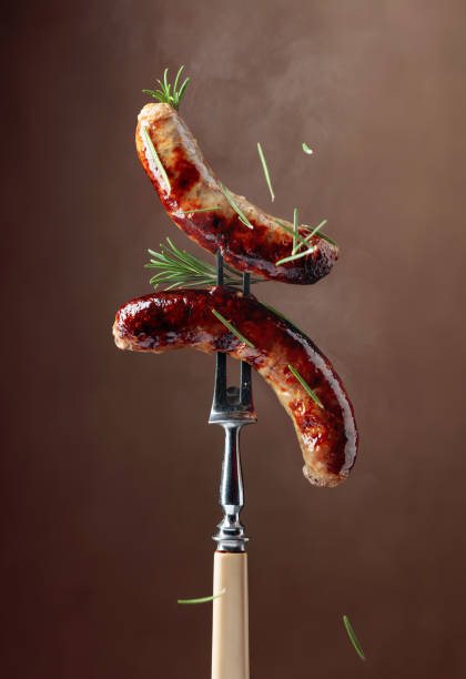 istock Grilled Bavarian sausages with rosemary. 1293292407