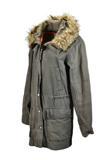 istock Winter coat on ghost mannequin isolated on white background 1293295715