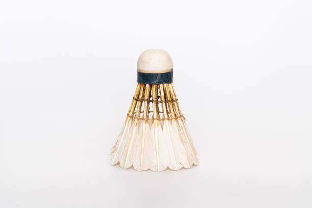 Badminton on white background