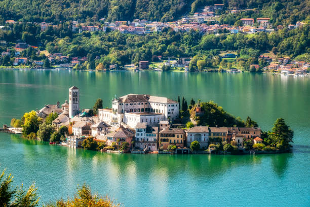 istock Orta San Giulio island. Color image 1293303596