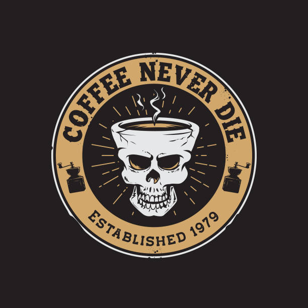 logo kawiarni i wektora kawy - coffee bag sack backgrounds stock illustrations