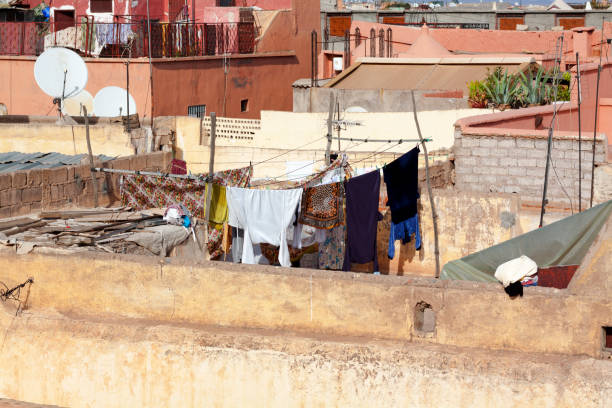 istock Laundry on rooftops in Medina of Marrakech 1293308745