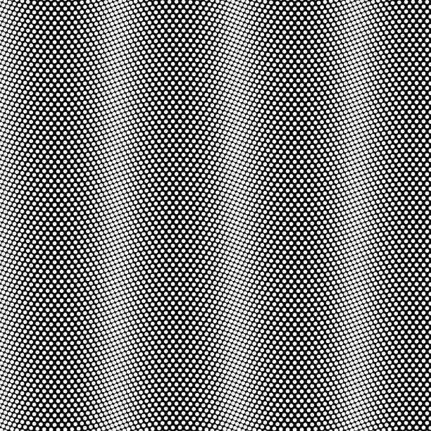 Vector illustration of Solid circles in 3d wave pattern