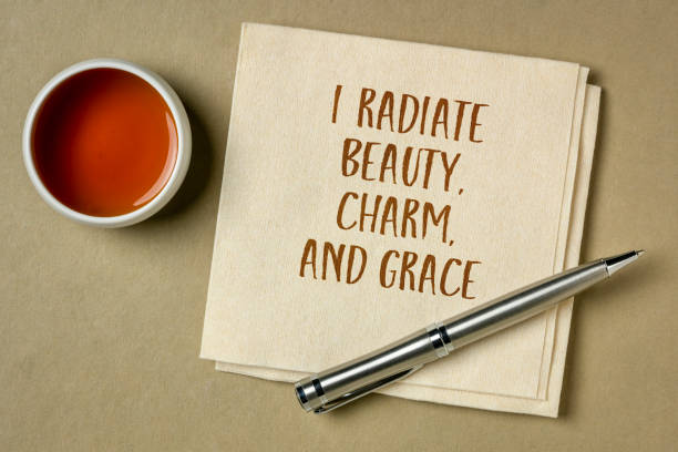 istock I radiate beauty, charm and grace - positive affirmation 1293314384