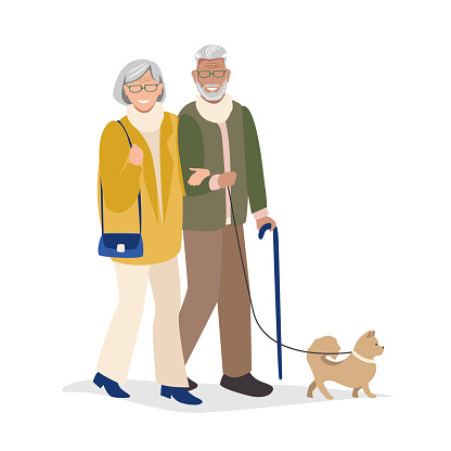 An Elderly Couple Went For A Walk With Their Dog Stock Illustration - Download Image Now - Senior Couple, Walking, Cut Out - iStock An Elderly Couple Went For A Walk With Their Dog Stock Illustration - Download Image Now - Senior Couple, Walking, Cut Out - iStock
