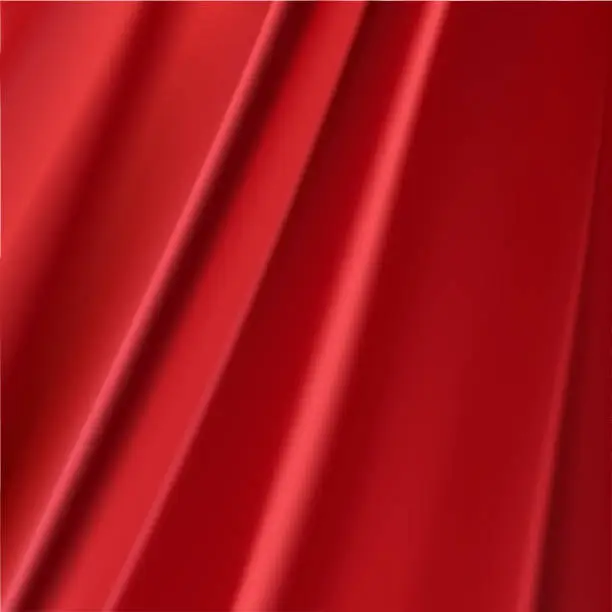 Vector illustration of Red wavy velvet background vector