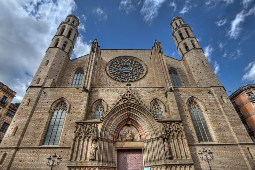 Cathedral of the Sea (Santa Maria del Mar) in Barcelona, Spain
