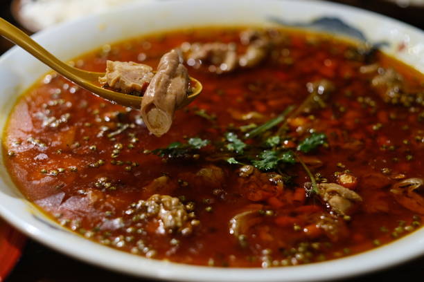 istock spicy pig's large intestines, Chinese cuisine 1293317221