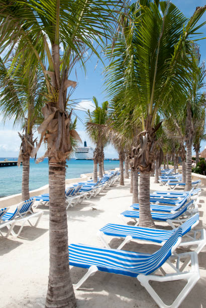 istock Cozumel Island Tourist Beach Chairs 1293317251