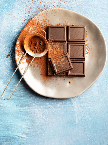 istock Chocolate, Set of dark chocolate pieces, 1293317867