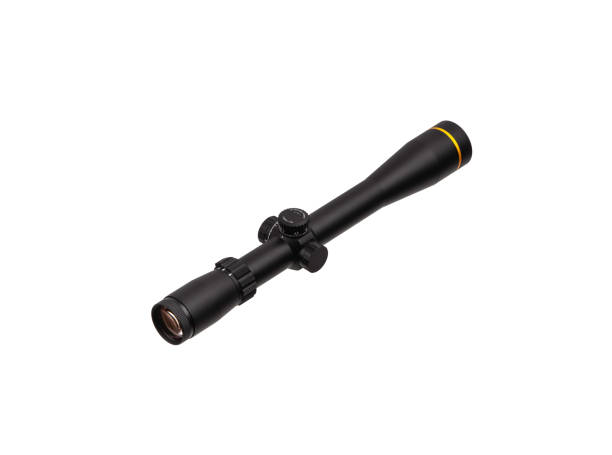 istock Modern sniper scope on a white background. Optical device for aiming and shooting at long distances. 1293318984