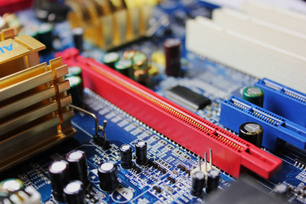 istock Closeup of electronic circuit board or PCB printed circuit board 1293319210
