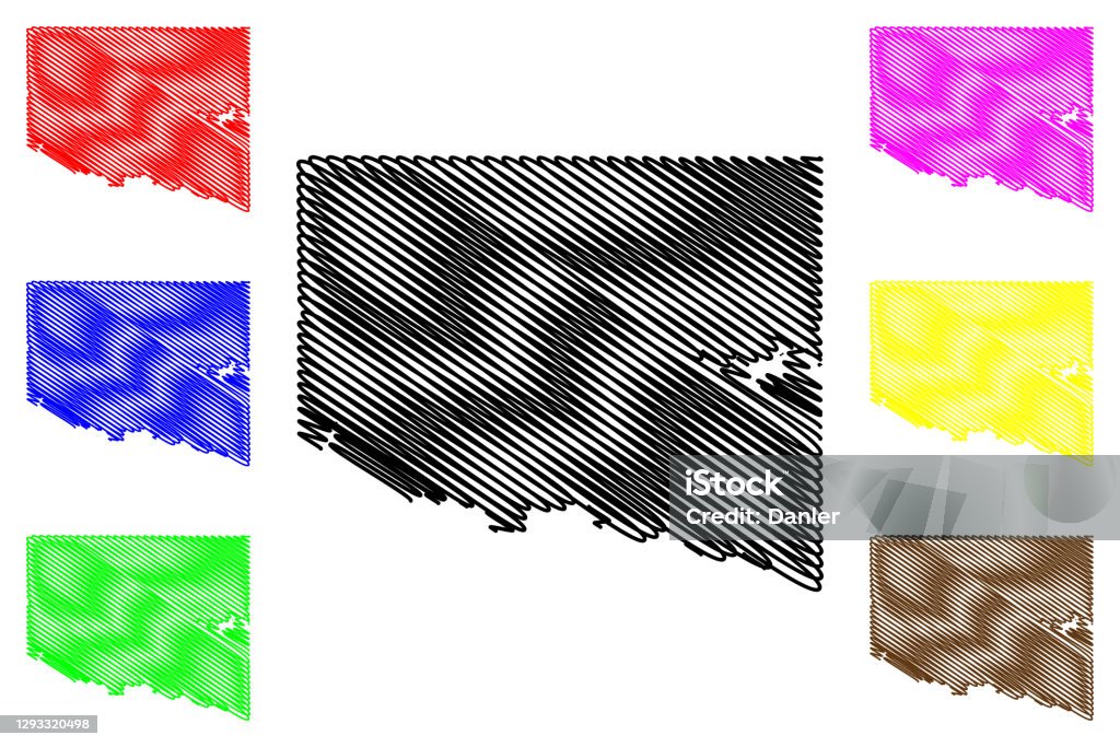 アイアン郡ミシガン州マップベクトルイラスト落書きスケッチアイアンマップ いたずら書きのベクターアート素材や画像を多数ご用意