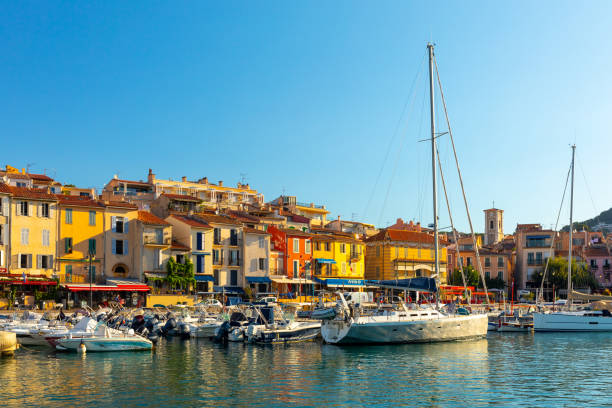 View of the town Cassis, Provence, South France, Europe, Mediterranean sea View of the town Cassis, Provence, South France, Europe, Mediterranean sea. High quality photo casis stock pictures, royalty-free photos & images