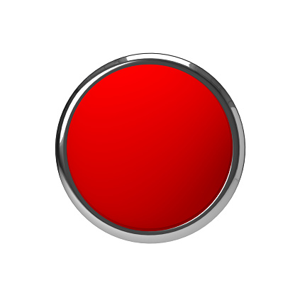 3d Render Play Button Inside Red Speech Bubble, Object + Shadow Clipping Path