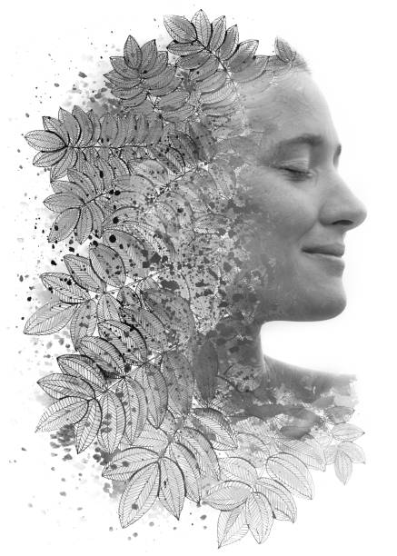 istock Digitally altered black and white portrait 1293334004